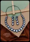 2 AD Diamond Wedding Wear Rose Gold Necklace Set Wholesale Shop In Surat